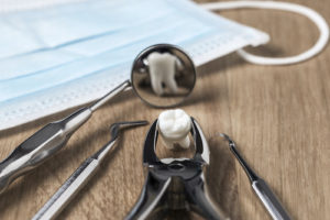 Tools used in a tooth extraction