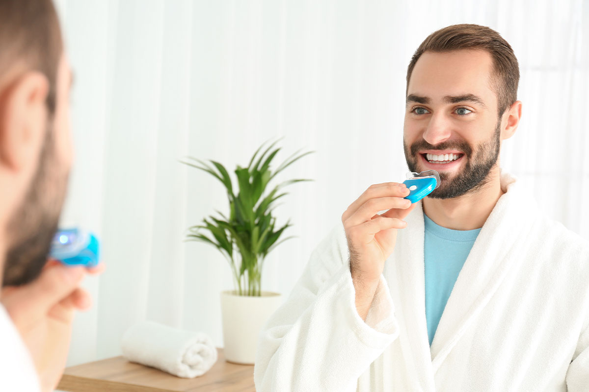 teeth-whitening man learns about at home teeth whitening